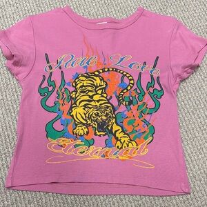 Urban Outfitters Pure Love Tiger Baby Tee, Size Medium